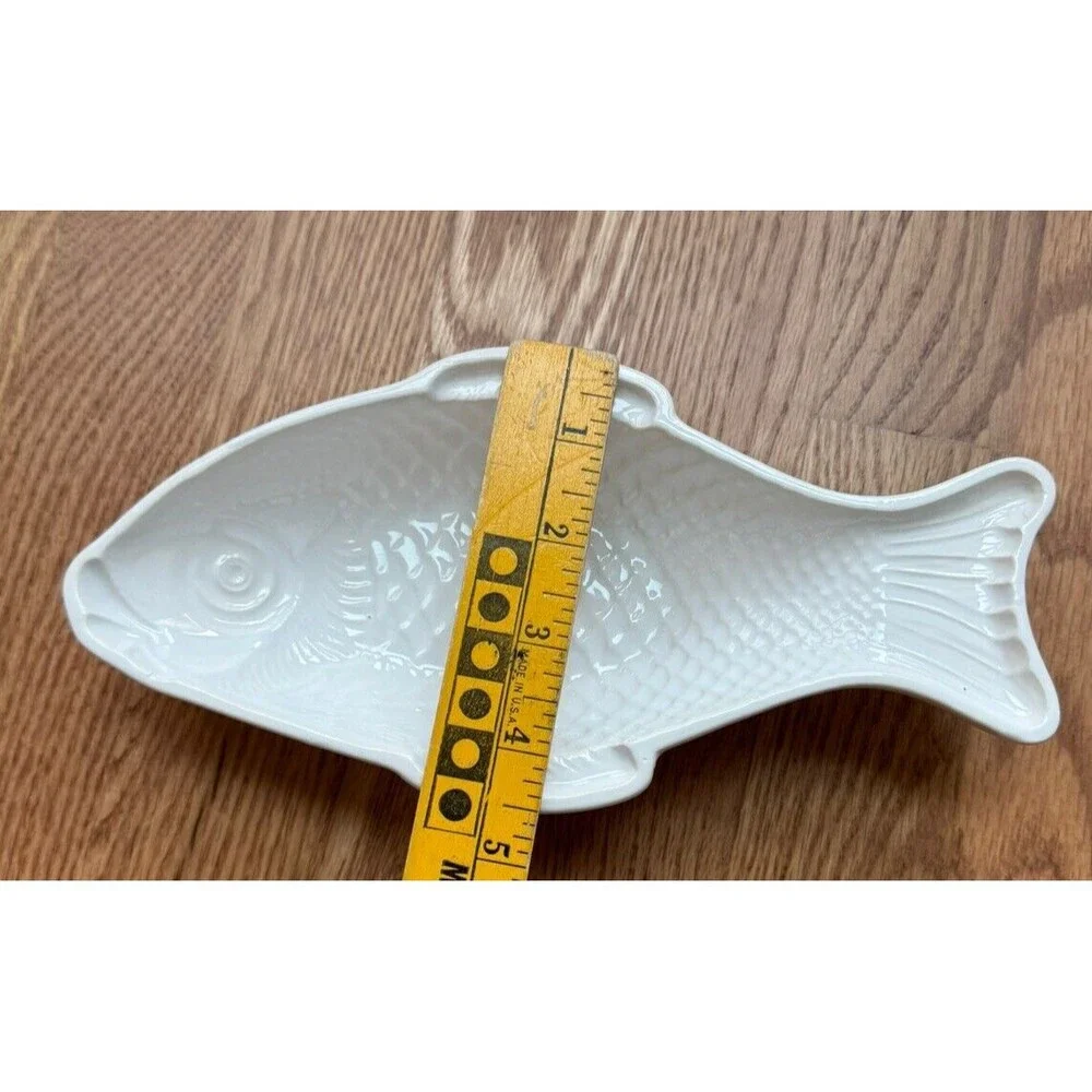 Ceramic Fish-Shaped Condiment‎ Dish Made In Portugal
